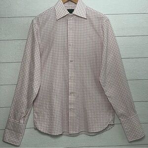 Express Design Pink Casual Button Down French Cuff Shirt Size Small